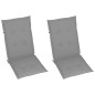 Verstellbare Gartenstühle 2 Stk. mit Auflagen Massivholz Akazie Verstellbare Gartenstühle 2 Stk. mit Auflagen Massivholz Akazie