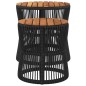 vidaXL Garten-Beistelltische 2 Stk. mit Holzplatte Schwarz Poly Rattan vidaXL Garten-Beistelltische 2 Stk. mit Holzplatte Schwarz Poly Rattan