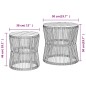 vidaXL Garten-Beistelltische 2 Stk. mit Holzplatte Schwarz Poly Rattan vidaXL Garten-Beistelltische 2 Stk. mit Holzplatte Schwarz Poly Rattan