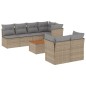 vidaXL 8-tlg. Garten-Sofagarnitur mit Kissen Beige Poly Rattan vidaXL 8-tlg. Garten-Sofagarnitur mit Kissen Beige Poly Rattan