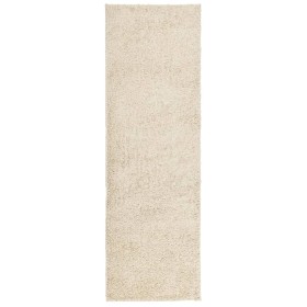 vidaXL Teppich Shaggy Hochflor Modern Golden 80x250 cm