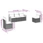 vidaXL 5-tlg. Garten-Sofagarnitur mit Kissen Grau Poly Rattan vidaXL 5-tlg. Garten-Sofagarnitur mit Kissen Grau Poly Rattan