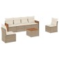 vidaXL 7-tlg. Garten-Sofagarnitur mit Kissen Beige Poly Rattan vidaXL 7-tlg. Garten-Sofagarnitur mit Kissen Beige Poly Rattan