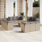 vidaXL 13-tlg. Garten-Sofagarnitur mit Kissen Beige Poly Rattan vidaXL 13-tlg. Garten-Sofagarnitur mit Kissen Beige Poly Rattan