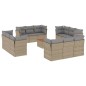 vidaXL 13-tlg. Garten-Sofagarnitur mit Kissen Beige Poly Rattan vidaXL 13-tlg. Garten-Sofagarnitur mit Kissen Beige Poly Rattan