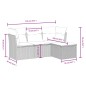 vidaXL 4-tlg. Garten-Sofagarnitur mit Kissen Schwarz Poly Rattan vidaXL 4-tlg. Garten-Sofagarnitur mit Kissen Schwarz Poly Rattan