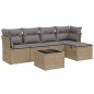 vidaXL 6-tlg. Garten-Sofagarnitur mit Kissen Beige Poly Rattan vidaXL 6-tlg. Garten-Sofagarnitur mit Kissen Beige Poly Rattan
