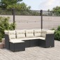 vidaXL 6-tlg. Garten-Sofagarnitur mit Kissen Schwarz Poly Rattan vidaXL 6-tlg. Garten-Sofagarnitur mit Kissen Schwarz Poly Rattan