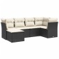 vidaXL 6-tlg. Garten-Sofagarnitur mit Kissen Schwarz Poly Rattan vidaXL 6-tlg. Garten-Sofagarnitur mit Kissen Schwarz Poly Rattan