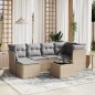 vidaXL 7-tlg. Garten-Sofagarnitur mit Kissen Beige Poly Rattan vidaXL 7-tlg. Garten-Sofagarnitur mit Kissen Beige Poly Rattan