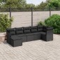 vidaXL 7-tlg. Garten-Sofagarnitur mit Kissen Schwarz Poly Rattan vidaXL 7-tlg. Garten-Sofagarnitur mit Kissen Schwarz Poly Rattan