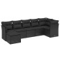 vidaXL 7-tlg. Garten-Sofagarnitur mit Kissen Schwarz Poly Rattan vidaXL 7-tlg. Garten-Sofagarnitur mit Kissen Schwarz Poly Rattan