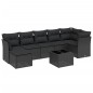 vidaXL 8-tlg. Garten-Sofagarnitur mit Kissen Schwarz Poly Rattan vidaXL 8-tlg. Garten-Sofagarnitur mit Kissen Schwarz Poly Rattan