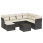 vidaXL 8-tlg. Garten-Sofagarnitur mit Kissen Schwarz Poly Rattan vidaXL 8-tlg. Garten-Sofagarnitur mit Kissen Schwarz Poly Rattan