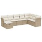 vidaXL 8-tlg. Garten-Sofagarnitur mit Kissen Beige Poly Rattan vidaXL 8-tlg. Garten-Sofagarnitur mit Kissen Beige Poly Rattan