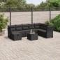 vidaXL 9-tlg. Garten-Sofagarnitur mit Kissen Schwarz Poly Rattan vidaXL 9-tlg. Garten-Sofagarnitur mit Kissen Schwarz Poly Rattan