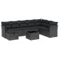 vidaXL 9-tlg. Garten-Sofagarnitur mit Kissen Schwarz Poly Rattan vidaXL 9-tlg. Garten-Sofagarnitur mit Kissen Schwarz Poly Rattan