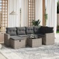 vidaXL 7-tlg. Garten-Sofagarnitur mit Kissen Grau Poly Rattan vidaXL 7-tlg. Garten-Sofagarnitur mit Kissen Grau Poly Rattan
