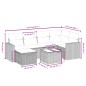vidaXL 7-tlg. Garten-Sofagarnitur mit Kissen Grau Poly Rattan vidaXL 7-tlg. Garten-Sofagarnitur mit Kissen Grau Poly Rattan