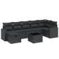 vidaXL 8-tlg. Garten-Sofagarnitur mit Kissen Schwarz Poly Rattan vidaXL 8-tlg. Garten-Sofagarnitur mit Kissen Schwarz Poly Rattan