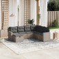 vidaXL 7-tlg. Garten-Sofagarnitur mit Kissen Grau Poly Rattan vidaXL 7-tlg. Garten-Sofagarnitur mit Kissen Grau Poly Rattan