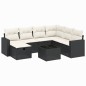 vidaXL 8-tlg. Garten-Sofagarnitur mit Kissen Schwarz Poly Rattan vidaXL 8-tlg. Garten-Sofagarnitur mit Kissen Schwarz Poly Rattan