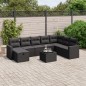 vidaXL 9-tlg. Garten-Sofagarnitur mit Kissen Schwarz Poly Rattan vidaXL 9-tlg. Garten-Sofagarnitur mit Kissen Schwarz Poly Rattan