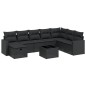 vidaXL 9-tlg. Garten-Sofagarnitur mit Kissen Schwarz Poly Rattan vidaXL 9-tlg. Garten-Sofagarnitur mit Kissen Schwarz Poly Rattan