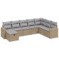 vidaXL 8-tlg. Garten-Sofagarnitur mit Kissen Beige Poly Rattan vidaXL 8-tlg. Garten-Sofagarnitur mit Kissen Beige Poly Rattan