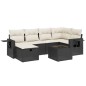 vidaXL 7-tlg. Garten-Sofagarnitur mit Kissen Schwarz Poly Rattan vidaXL 7-tlg. Garten-Sofagarnitur mit Kissen Schwarz Poly Rattan