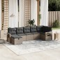 vidaXL 7-tlg. Garten-Sofagarnitur mit Kissen Grau Poly Rattan vidaXL 7-tlg. Garten-Sofagarnitur mit Kissen Grau Poly Rattan