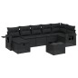 vidaXL 8-tlg. Garten-Sofagarnitur mit Kissen Schwarz Poly Rattan vidaXL 8-tlg. Garten-Sofagarnitur mit Kissen Schwarz Poly Rattan