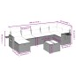 vidaXL 8-tlg. Garten-Sofagarnitur mit Kissen Schwarz Poly Rattan vidaXL 8-tlg. Garten-Sofagarnitur mit Kissen Schwarz Poly Rattan