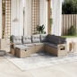 vidaXL 7-tlg. Garten-Sofagarnitur mit Kissen Beige Poly Rattan vidaXL 7-tlg. Garten-Sofagarnitur mit Kissen Beige Poly Rattan