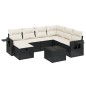 vidaXL 8-tlg. Garten-Sofagarnitur mit Kissen Schwarz Poly Rattan vidaXL 8-tlg. Garten-Sofagarnitur mit Kissen Schwarz Poly Rattan