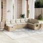 vidaXL 8-tlg. Garten-Sofagarnitur mit Kissen Beige Poly Rattan vidaXL 8-tlg. Garten-Sofagarnitur mit Kissen Beige Poly Rattan