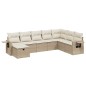 vidaXL 8-tlg. Garten-Sofagarnitur mit Kissen Beige Poly Rattan vidaXL 8-tlg. Garten-Sofagarnitur mit Kissen Beige Poly Rattan