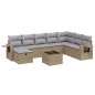 vidaXL 9-tlg. Garten-Sofagarnitur mit Kissen Beige Poly Rattan vidaXL 9-tlg. Garten-Sofagarnitur mit Kissen Beige Poly Rattan