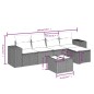 vidaXL 6-tlg. Garten-Sofagarnitur mit Kissen Grau Poly Rattan vidaXL 6-tlg. Garten-Sofagarnitur mit Kissen Grau Poly Rattan