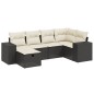 vidaXL 6-tlg. Garten-Sofagarnitur mit Kissen Schwarz Poly Rattan vidaXL 6-tlg. Garten-Sofagarnitur mit Kissen Schwarz Poly Rattan