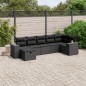 vidaXL 7-tlg. Garten-Sofagarnitur mit Kissen Schwarz Poly Rattan vidaXL 7-tlg. Garten-Sofagarnitur mit Kissen Schwarz Poly Rattan