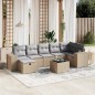 vidaXL 8-tlg. Garten-Sofagarnitur mit Kissen Beige Poly Rattan vidaXL 8-tlg. Garten-Sofagarnitur mit Kissen Beige Poly Rattan