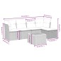 vidaXL 6-tlg. Garten-Sofagarnitur mit Kissen Grau Poly Rattan vidaXL 6-tlg. Garten-Sofagarnitur mit Kissen Grau Poly Rattan