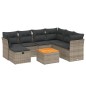 vidaXL 8-tlg. Garten-Sofagarnitur mit Kissen Grau Poly Rattan vidaXL 8-tlg. Garten-Sofagarnitur mit Kissen Grau Poly Rattan
