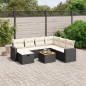 vidaXL 8-tlg. Garten-Sofagarnitur mit Kissen Schwarz Poly Rattan vidaXL 8-tlg. Garten-Sofagarnitur mit Kissen Schwarz Poly Rattan