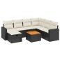 vidaXL 8-tlg. Garten-Sofagarnitur mit Kissen Schwarz Poly Rattan vidaXL 8-tlg. Garten-Sofagarnitur mit Kissen Schwarz Poly Rattan