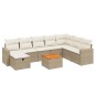 vidaXL 9-tlg. Garten-Sofagarnitur mit Kissen Beige Poly Rattan vidaXL 9-tlg. Garten-Sofagarnitur mit Kissen Beige Poly Rattan