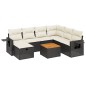 vidaXL 8-tlg. Garten-Sofagarnitur mit Kissen Schwarz Poly Rattan vidaXL 8-tlg. Garten-Sofagarnitur mit Kissen Schwarz Poly Rattan