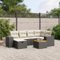 vidaXL 7-tlg. Garten-Sofagarnitur mit Kissen Schwarz Poly Rattan vidaXL 7-tlg. Garten-Sofagarnitur mit Kissen Schwarz Poly Rattan