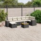 vidaXL 8-tlg. Garten-Sofagarnitur mit Kissen Schwarz Poly Rattan vidaXL 8-tlg. Garten-Sofagarnitur mit Kissen Schwarz Poly Rattan